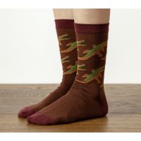 [WARMGREY TAIL] CROCODILE - BROWN SOCKS 230 - 280mm (free size)