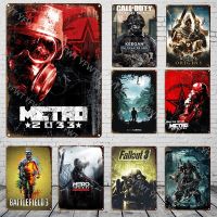 Game Tin Sign Poster Vintage Wall Posters Metal Sign Decorative Wall Plate Study Room E-sports Room Vintage Decor Accessories