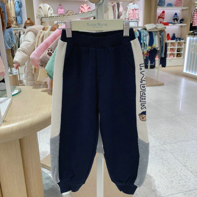 เสื้อผ้าเด็กวัยรุ่นชายกางเกงลำลองน่ารัก TKTM224T06K กางเกงลำลองกำมะหยี่ฉบับภาษาเกาหลีฤดูหนาว