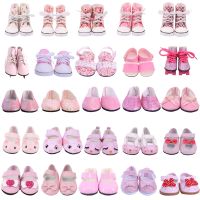 Fashion 7 cm Doll Shoes Leather Canvas High Shoes For 18 Inch &amp; 43 Cm New Born Baby &amp; Our Generation Birthday Girls Toy Gifts Hand Tool Parts Accesso