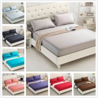 Solid Color Matress Protector Cover on the Bed Back Polyester Bedspread 150 Sheet on Elastic 160x200 Mattress Pad Covers