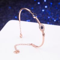 [COD] s925 devils eye micro-inlaid rose gold womens bracelet Shijia Korean all-match vibrato