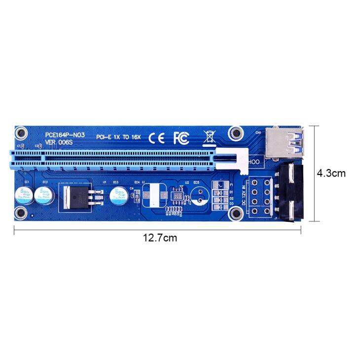 chipal-ver006s-pci-ไรเซอร์การ์ด30ซม-60ซม-100สาย3-0ยูเอสบีซม-pci-express-1x-ไปยัง16x-extender-อะแดปเตอร์-pcie-สำหรับกราฟิก-gpu-card