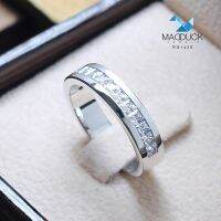 MadDuckJewels RG1435 หวนเงินแท้925 เพชร CZ ชุบโรเดียม