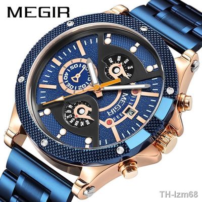 ⌚ นาฬิกา MEGIR2023 steel strip waterproof luminous multi-functional sports watch male men watch