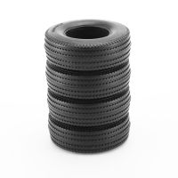 4Pcs Rubber Tyres Wheel Tires With Sponge For 1:14 Tamiya Tractor Trucks RC Car Parts Accessories Upgrade DIY Parts