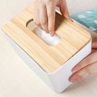 Wooden Tissue Box Toilet Paper Box Napkin Holder Tissue Paper Dispenser Organize