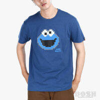 DOSH UNISEX T-SHIRTS SESAME STREETเสื้อยืดคอกลม แขนสั้น ผู้ชาย DSEMT5043-BU