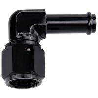 6AN Female toBarb 90 Degree Elbow Swivel Fittings Aluminum Hose Barb Fuel Line Adapter Black