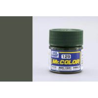 สีสูตรทินเนอร์ Mr.Hobby สีกันเซ่ C129 Dark Green (Nakajima) Semi-Gloss 10ml