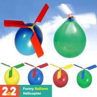 Balloon Helicopter Flying Toy Funny Balloon Helicopter Outdoor Toys Educational Kids Inflatable Playing Flying X1H7