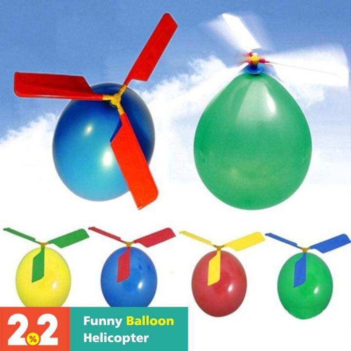 Balloon Helicopter Flying Toy Funny Balloon Helicopter Flying Outdoor Playing Kids Educational