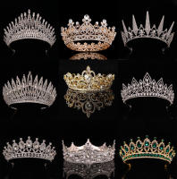 Wedding Crown Gold Silver Color Rhinestone Crystal Diadem Queen Crown Princess Tiaras Bridal Hair Jewelry Party Hair Accessories
