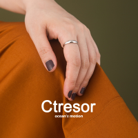 Ctresor Ring adjustable แหวน แหวนคู่ เรียบง่าย ปรับขนาดได้