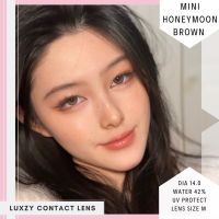 ?มีค่าสายตา? Luxzylens Honeymoon Mini Be Cute Gray ลัคซี่เลนซ์ แถมตลับ สายตาปกติ และ ค่าสายตาสั้น กําลังของเลนส์ (0.5-7.00) DIA14.0MM