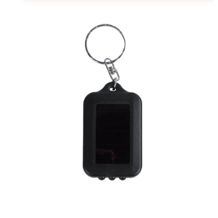 dfthrghd-2pcs-3-led-torch-flashlight-key-fob-solar-energy-power-keychain-lamp-light-black