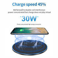 FDGAO 30W Fast Wireless Charger สำหรับ Samsung S21 S20 S10 Quick Charge Pad สำหรับ 13 12 11 Pro XS Max XR X 8 Xiao Mi Mi 10