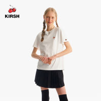 [KIRSH] เสื้อยืดปักแบบคอวีเชอร์รี่ขนาดเล็กที่ฉัน23SS