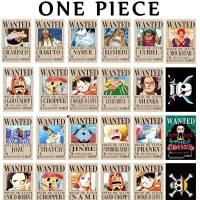 HZ ONE PIECE Poster Anime Painting 18pcs/set Home Decor Luffy Wanted Drawing Bedroom Adornment Wall Art Gifts ZH