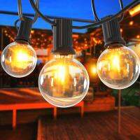 Outdoor String Lights 100ft/60ft/40ft/30ft/18ft G40 LED Bulb IP65 Waterproof Party Christmas Backyard Hanging Light