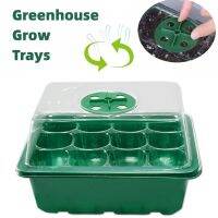 【hot】✇  Greenhouse Trays 12 holes Propagator for Growing box Gardening