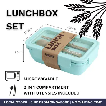 Eco-friendly Lunch Box BPA Free Microwave Safe with Cutlery 1100ml