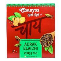 Chaayos Adrak Elaichi Tea (Ginger and Cardamom) - Premium Desi Chai Patti for Authentic Masala Flavour | Immunity Booster- 200g [100 Cups]