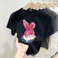 ❈❦♟ jiozpdn055186 Camiseta de manga curta feminina design verão jaqueta ombro pequena estampada estilo n cinza branca