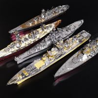 3D Dimensional Assembled Pyotr Velikiy Bismarck Nagato Glass Kongou Model Puzzle Handmade Educational Toys Military Warship Mode