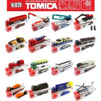 Takara Tomy. Tomica ของเล่นเหล็กหล่อแบบยาวของเล่นโมเดลรถบรรทุกจำลองยานพาหนะร้านเครื่องจักรเคลื่อนที่ของขวัญสำหรับเด็กผู้ชาย