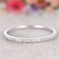 (Fast shipping)Korean 925Silver Micro Pave Zircon Ring Jewelry Circle Diamond Tail Ring Silver