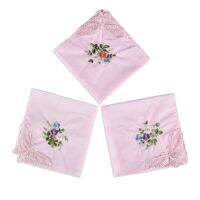 【CW】 Ladies Embroidered Handkerchiefs   Cotton - 3pcs 28x28cm Aliexpress