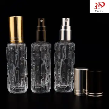 Portable Mini Refillable Perfume Atomizer Bottle, Perfume Mist Spray Bottle with Air Press Pump Plastic Perfume Sample Bottle 5 Sets of 2ml, Size