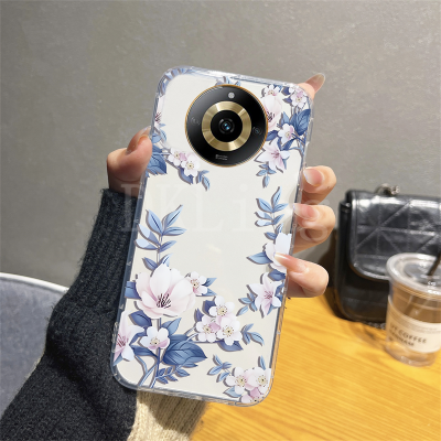 2023เคสลายดอกไม้สุดหรูสำหรับ OPPO Realme11 2023เคสซิลิโคนนิ่ม TPU ใส Realme เคสโทรศัพท์11 11Pro 11 Pro กันกระแทก Realme 11 Pro