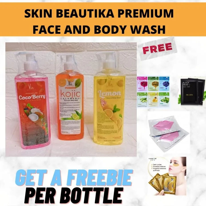 KOJIC CALAMANSI FACE AND BODY WASH by SKIN BEAUTIKA (with freebie per