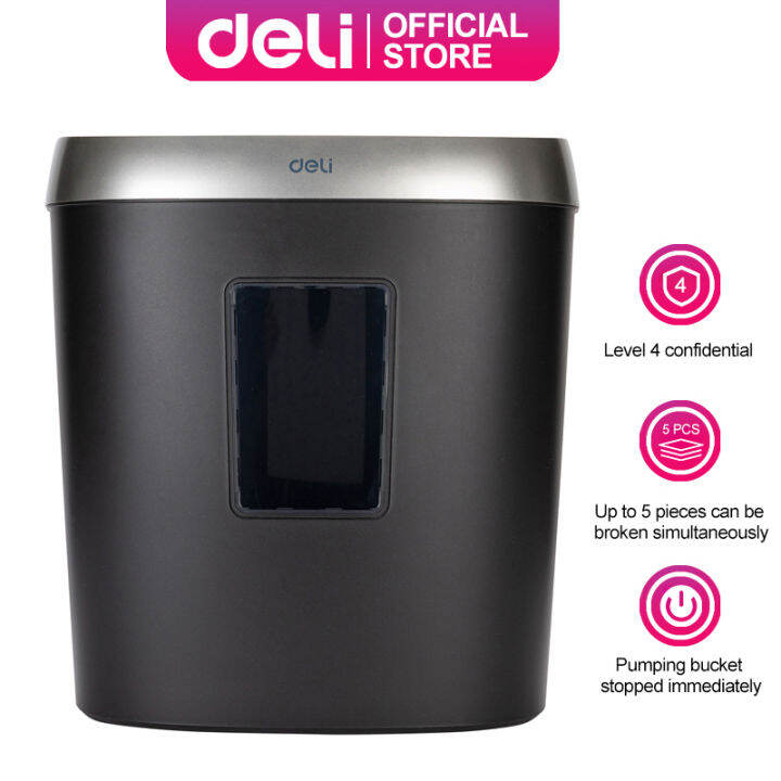 Deli 10L Paper Shredder Can Shred Staple StripCut Paper Shredders