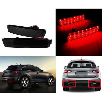 Car Rear Bumper LED Tail Brake Light Reflector Light Red Lens Accessories For Nissan Juke/Murano/Infiniti FX35 FX37 FX50