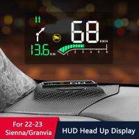 ▨✼❁ QHCP Car HUD Display Head Up Display Safe Driving Hidden Windshield Projector Fits For Toyota Sienna Granvia 2022 2023 Accessory