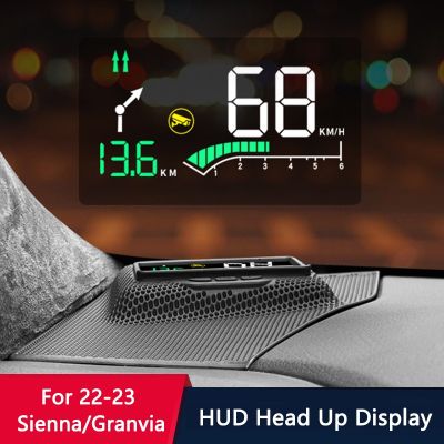 ▨✼❁ QHCP Car HUD Display Head Up Display Safe Driving Hidden Windshield Projector Fits For Toyota Sienna Granvia 2022 2023 Accessory