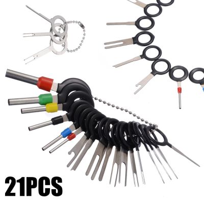 New 21pcs Automotive Wire Terminal Removal Tool Harness Connector Needle Remover Connector Pin Back Needle Remove Tool Set