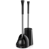 HOMEMAXS Simple 2 In 1 Toilet Plunger And Brush Ergonomic Toilet Plunger ชุดเครื่องมือทำความสะอาดห้องน้ำอิสระสำหรับบ้าน