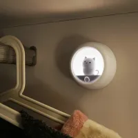 【CW】 Cat Night PIR USB Bedside Lamp for Room Hallway Pathway Toilet Decoration