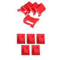 10PCS Battery Power Tool Mount Holders for M18 18V Drill Power Tool and Battery Cover Dock Storage Rack Red