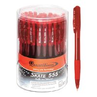 SuperSales - X1 ชิ้น - ปากกากดลูกลื่น ระดับพรีเมี่ยม #SKATE555 หมึกสีแดง 0.5 มม. แพ็ค 50 ด้าม ส่งไว อย่ารอช้า -[ร้าน SEDTHIPAPHA จำหน่าย กล่่องกระดาษ ราคาถูก ]