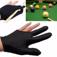 Billiards Three Finger Gloves High Elastic Billiards Gloves Use For Ball Black Billiards Room Gloves X8Q5