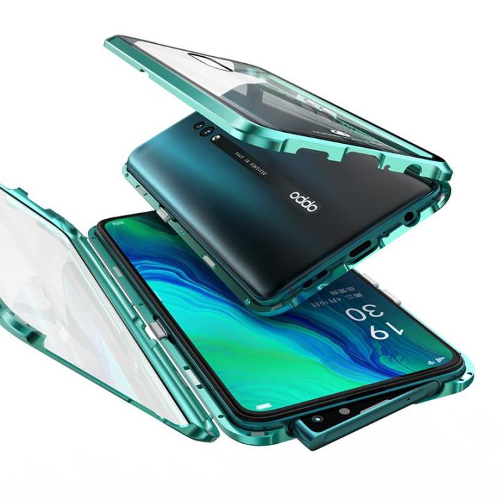 สำหรับoppo-realme-7-5g-realme-gt-neo-2-360ฝาครอบโลหะแม่เหล็กสองด้านกระจกนิรภัยแม่เหล็กปลอกโทรศัพท์เปลือกด้านหน้า