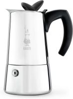 Bialetti - Coffee Pot Musa Induction, Stainless Steel Stovetop Espresso Coffee Maker, Suitable for all Types of Hobs, 10-Cup (15.5 Oz), Silver