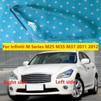 สำหรับ Infiniti M Series M35 M25ที่ M37 2011 2012ตัวครอบไฟหน้าฝาครอบไฟหน้ารถโป๊ะไฟแบบโปร่งใสเปลี่ยนเลนส์กระจกต้นฉบับ