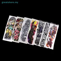 Greatshore รอยสักชั่วคราวกันน้ำแขนเต็มตัวสำหรับผู้ชายเท่เคลื่อนย้ายได้ศิลปะบนร่างกายของฉัน