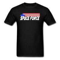 Space Force Tee Men Tshirt Letter T Shirt Black Cotton Fabric Clothes Mens Tshirts Hipster Letter Print No